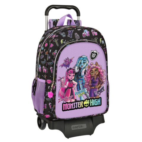 Σχολική Τσάντα με Ρόδες Monster High Creep Μαύρο 33 x 42 x 14 cm