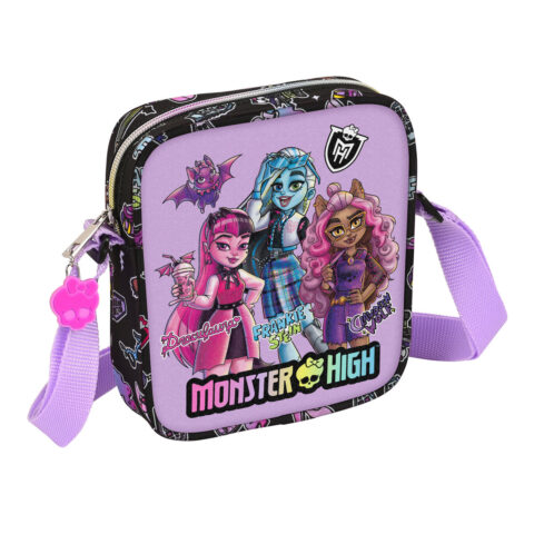 Τσάντα Ώμου Monster High Creep Μαύρο 16 x 18 x 4 cm