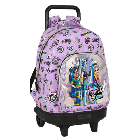 Σχολική Τσάντα με Ρόδες Monster High Best boos Λιλά 33 X 45 X 22 cm