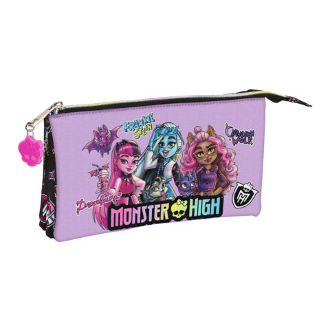 Διπλή Κασετίνα Monster High Creep Μαύρο 22 x 12 x 3 cm