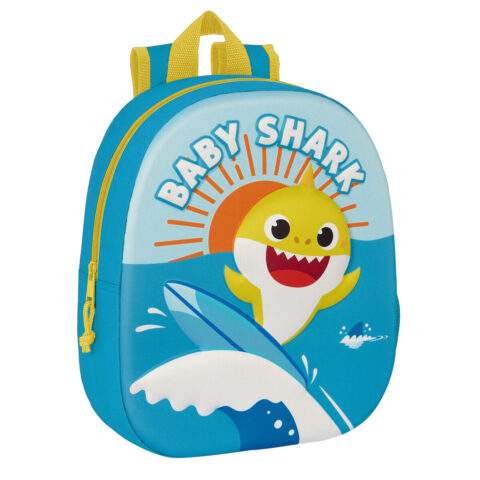 Σχολική Τσάντα Baby Shark 3D 27 x 33 x 10 cm Μπλε