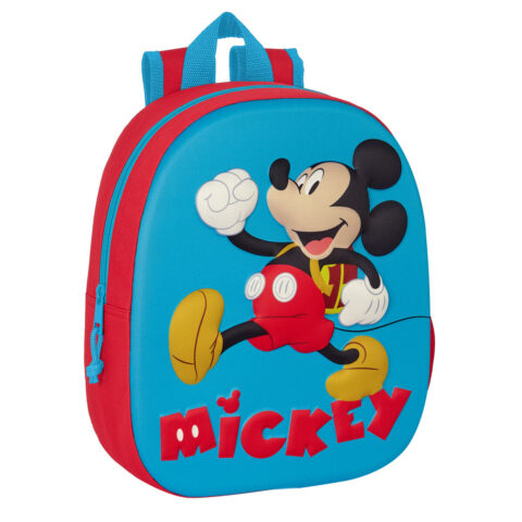 Σχολική Τσάντα Mickey Mouse Clubhouse 3D 27 x 33 x 10 cm Κόκκινο Μπλε