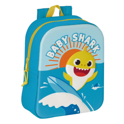 Σχολική Τσάντα Baby Shark 3D Μπλε 22 x 27 x 10 cm