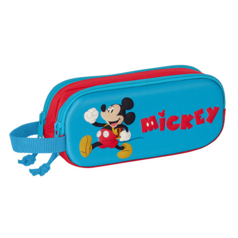 Διπλή Κασετίνα Mickey Mouse Clubhouse 3D Κόκκινο Μπλε 21 x 8 x 6 cm