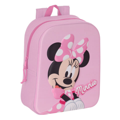 Σχολική Τσάντα Minnie Mouse 3D Ροζ 22 x 27 x 10 cm