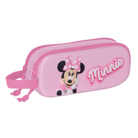 Διπλή Κασετίνα Minnie Mouse 3D Ροζ 21 x 8 x 6 cm