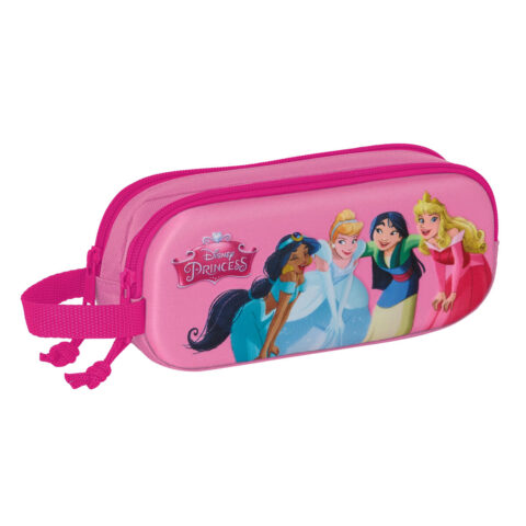 Διπλή Κασετίνα Princesses Disney 3D Ροζ 21 x 8 x 6 cm