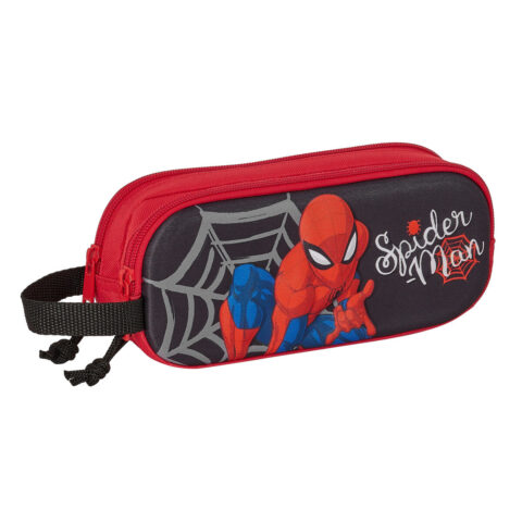 Διπλή Κασετίνα Spiderman 3D Κόκκινο Μαύρο 21 x 8 x 6 cm