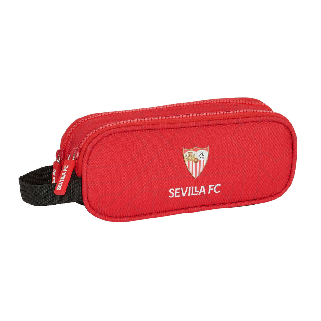 Διπλή Κασετίνα Sevilla Fútbol Club Μαύρο Κόκκινο 21 x 8 x 6 cm