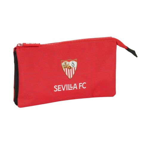 Διπλή Κασετίνα Sevilla Fútbol Club Μαύρο Κόκκινο 22 x 12 x 3 cm