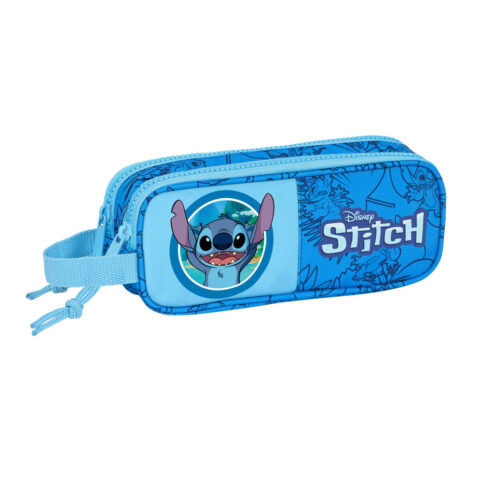 Κασετίνα Stitch Διπλό φερμουάρ Μπλε 21 x 8 x 6 cm