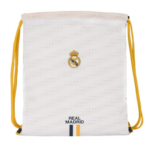 Σχολική Τσάντα με Σχοινιά Real Madrid C.F. Λευκό