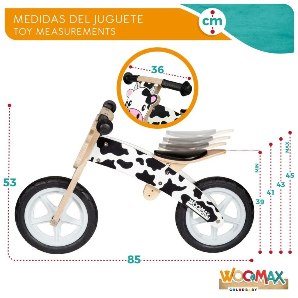 Παιδικό ποδήλατο Woomax Αγελάδα 12" Χωρίς πετάλια