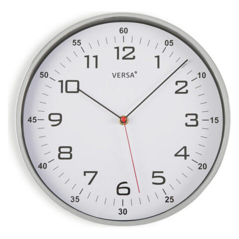 Ρολόι Τοίχου Versa Λευκό Χαλαζίας Πλαστική ύλη 4