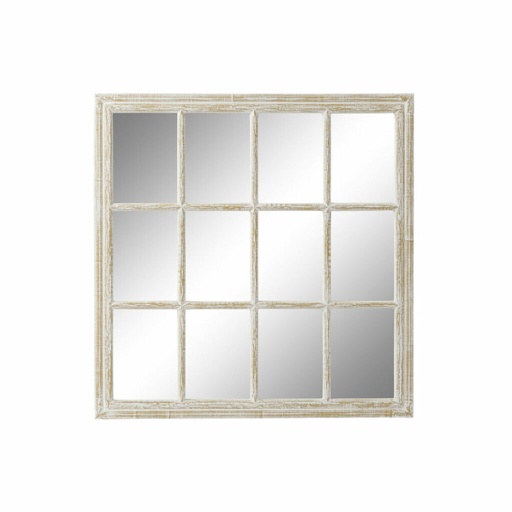 Τοίχο καθρέφτη DKD Home Decor Λευκό Κρυστάλλινο Ξύλο MDF Cottage Μαρινάτος 87