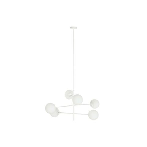 Φωτιστικό Οροφής DKD Home Decor 96 x 73 x 50 cm Κρυστάλλινο Μέταλλο Λευκό 50 W