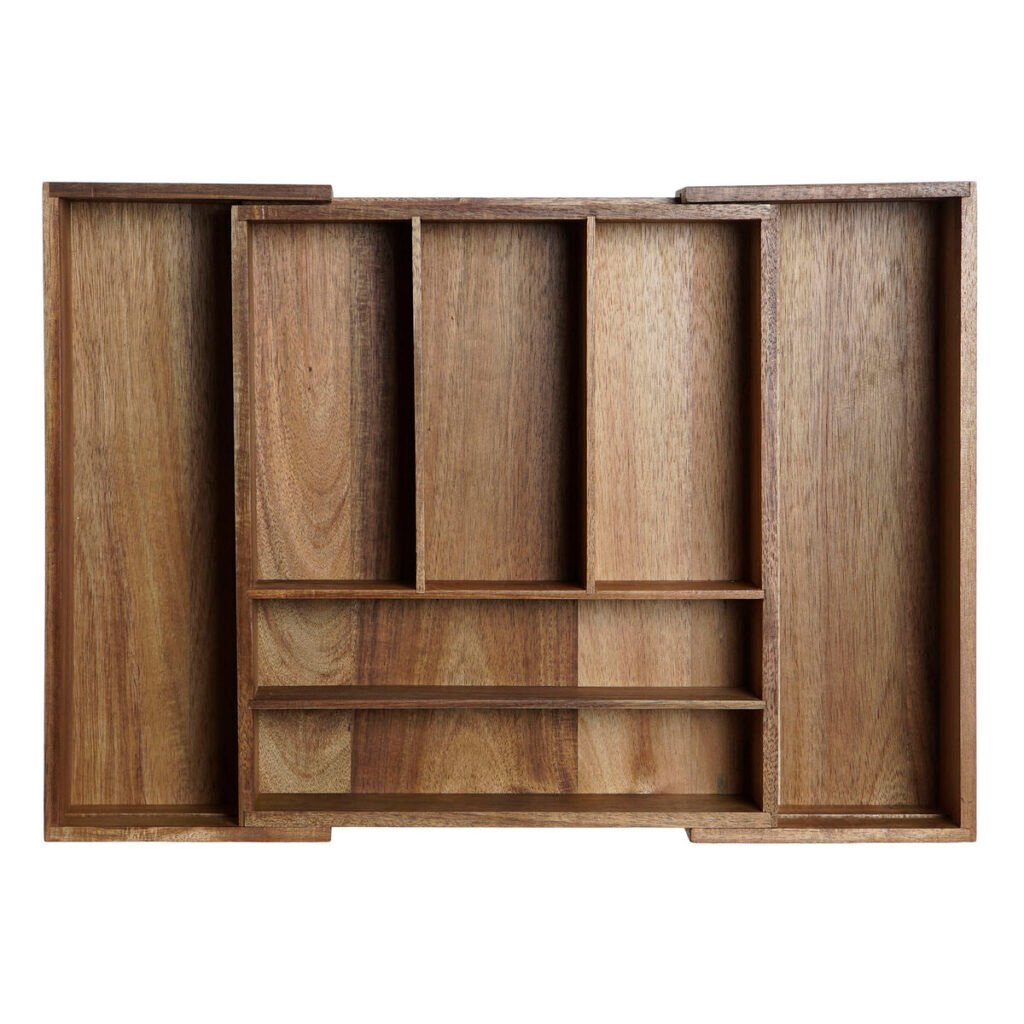 Οργανωτής Μαχαιροπήρουνων DKD Home Decor Φυσικό ξύλο ακακίας 35 x 30 x 7 cm