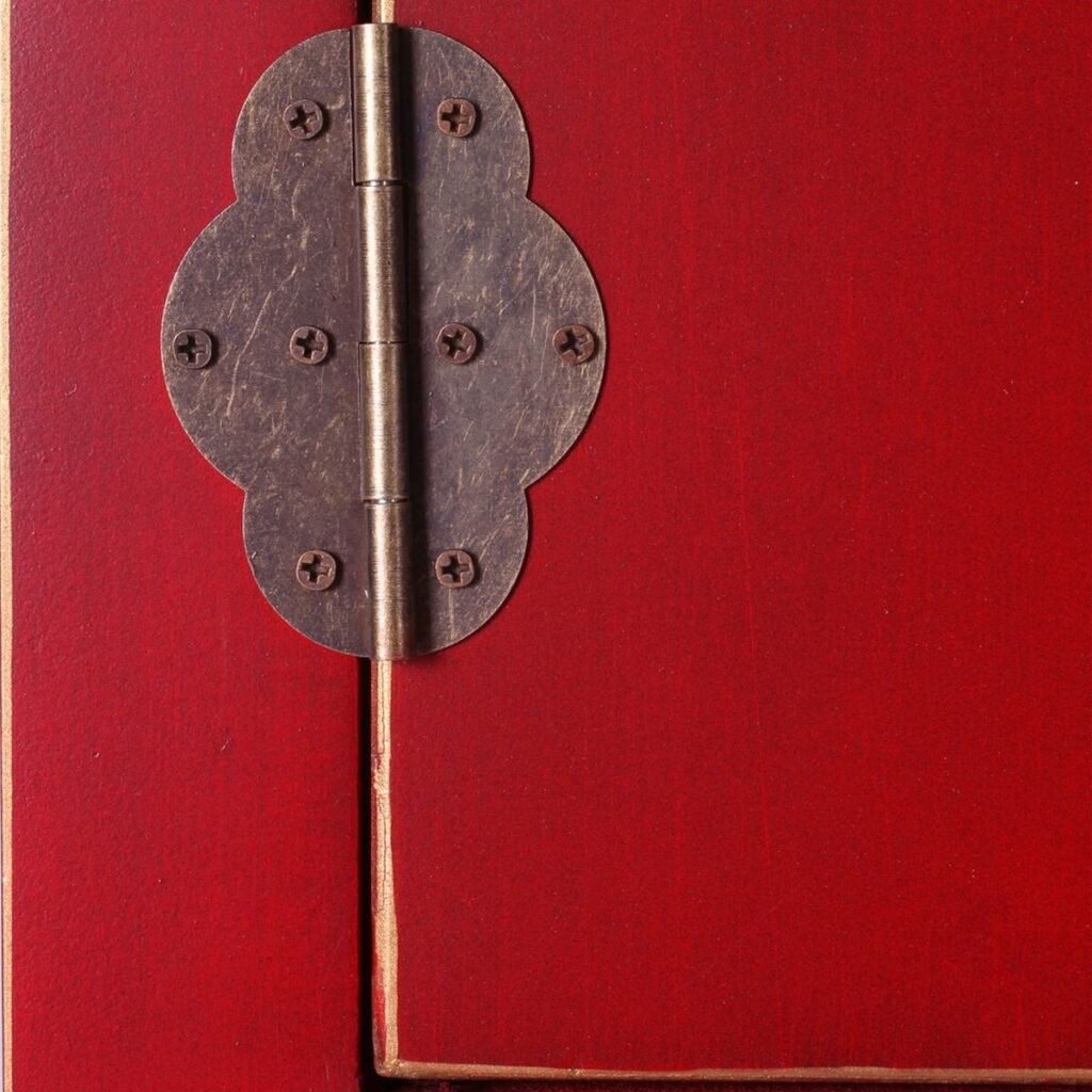 Κονσόλα ORIENTE Σίδερο Ξύλο MDF Κόκκινο Χρυσό 63 x 26 x 80 cm