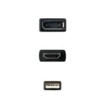 Καλώδιο DisplayPort σε HDMI NANOCABLE 10.16.0205 20 cm Μαύρο 4K Ultra HD