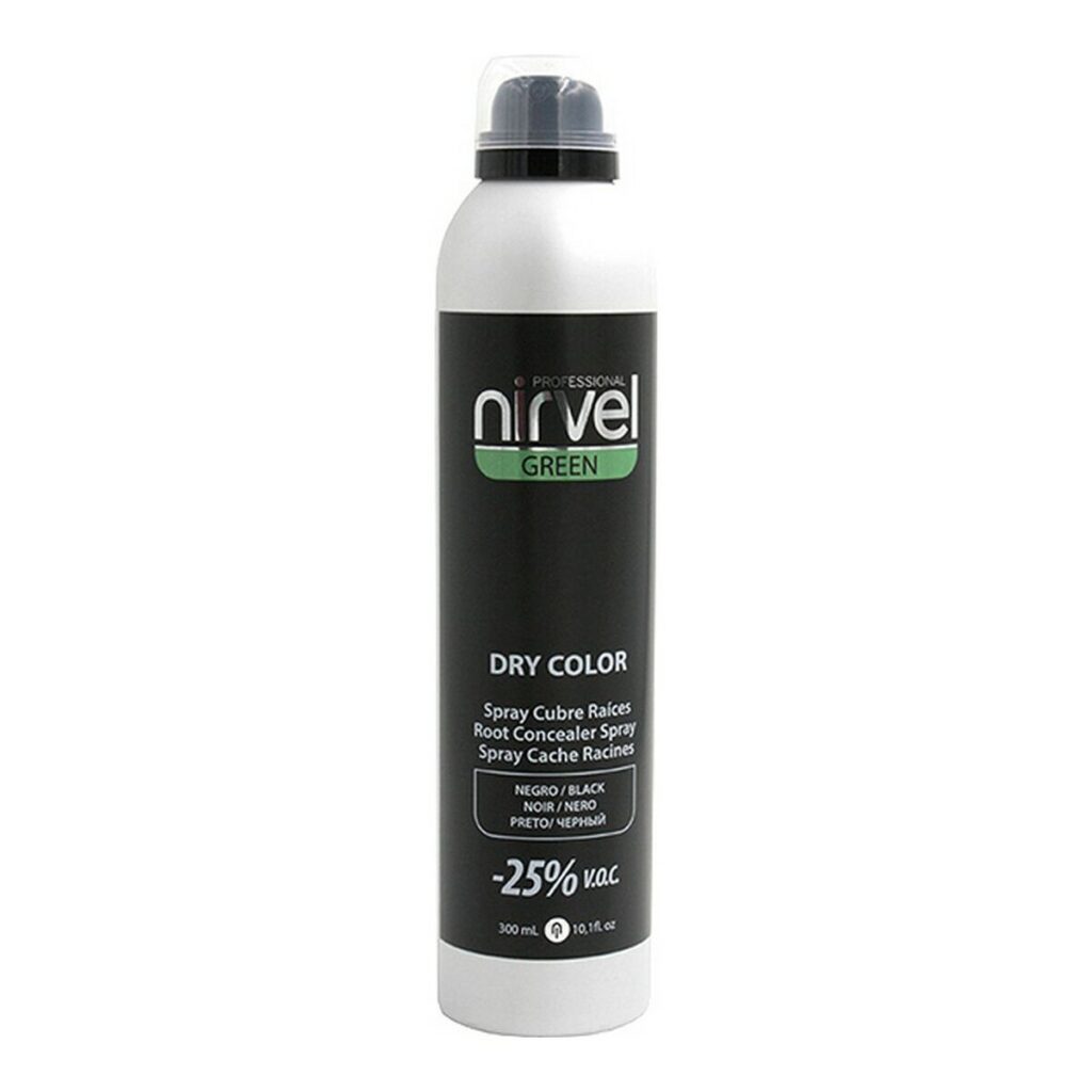 Σπρέι Καλύμματος Γρίζων Μαλλιών Green Dry Color Nirvel Green Dry Μαύρο (300 ml)