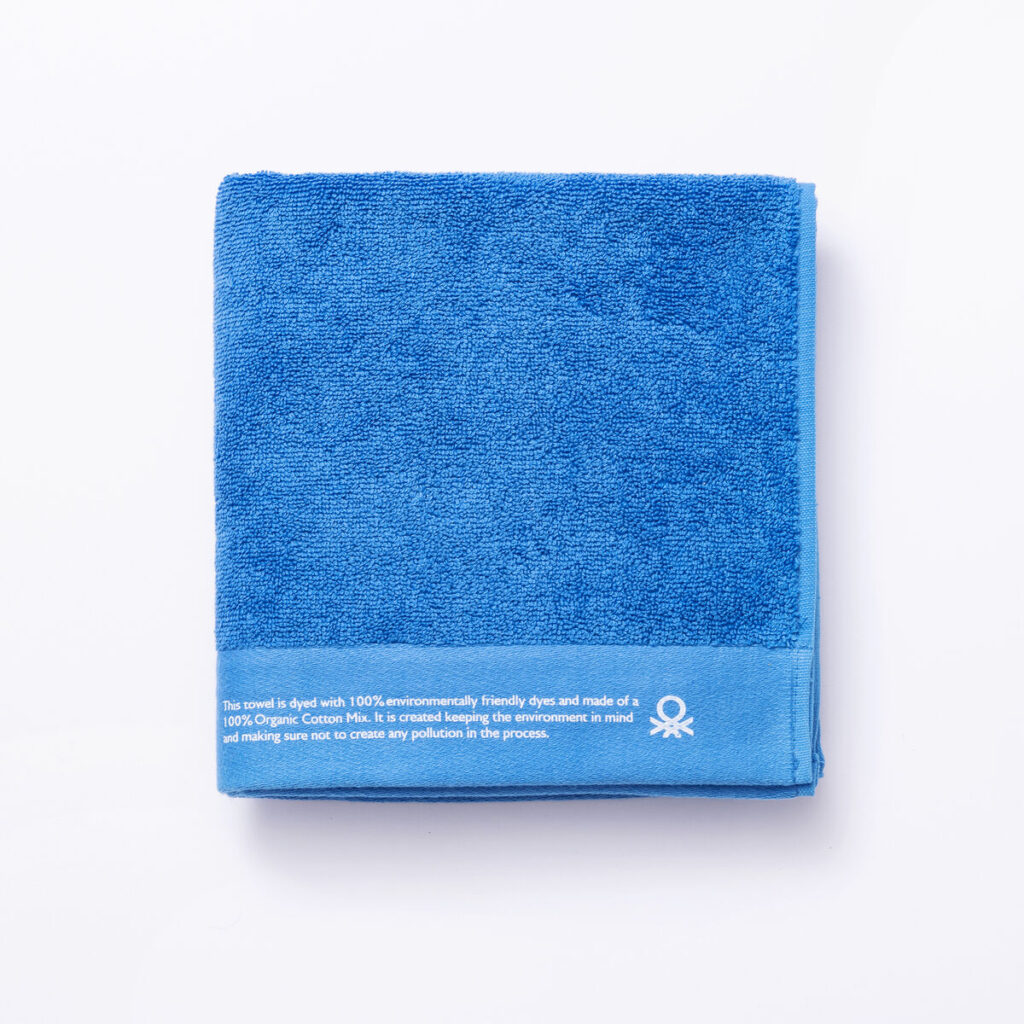 Πετσέτα μπάνιου Benetton ORGÁNIC BE Μπλε 50 x 90 cm