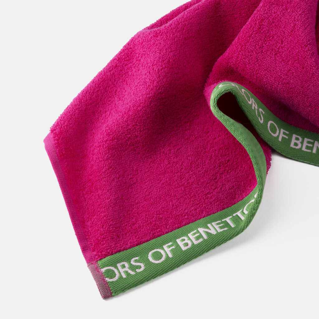 Πετσέτα θαλάσσης Benetton  BE NO VELOUR 90 x 160 cm Φούξια 100% βαμβάκι
