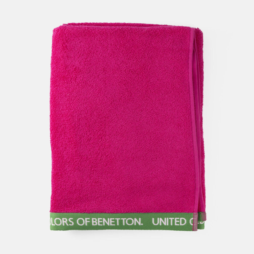 Πετσέτα θαλάσσης Benetton  BE NO VELOUR 90 x 160 cm Φούξια 100% βαμβάκι