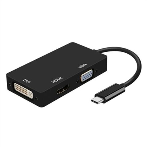 Αντάπτορας USB C σε VGA/HDMI/DVI Aisens A109-0343 Μαύρο 15 cm