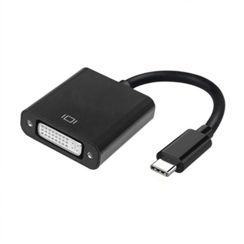 Αντάπτορας USB C σε DVI Aisens A109-0346 Μαύρο 15 cm