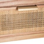 Κονσόλα HONEY Φυσικό Ξυλο παουλόβνια Ξύλο MDF 110 x 30 x 78 cm