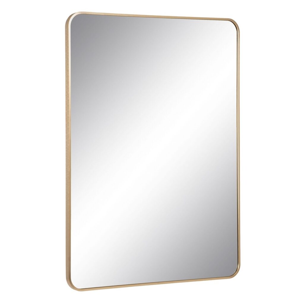Τοίχο καθρέφτη Χρυσό Αλουμίνιο Κρυστάλλινο 76 x 3 x 101 cm