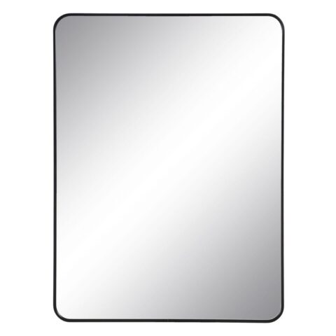 Τοίχο καθρέφτη Μαύρο Αλουμίνιο Κρυστάλλινο 76 x 3 x 101 cm