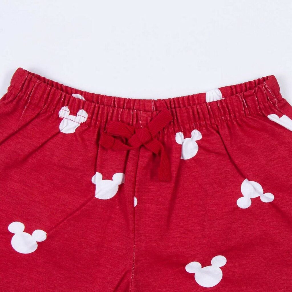 Kαλοκαιρινή παιδική πιτζάμα Minnie Mouse Κόκκινο Γκρι