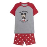Kαλοκαιρινή παιδική πιτζάμα Mickey Mouse Άντρες Κόκκινο Γκρι (Ενήλικες)