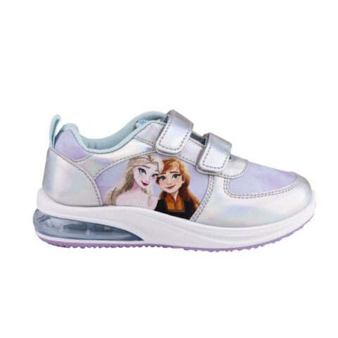 Αθλητικα παπουτσια με LED Frozen Velcro Ασημί