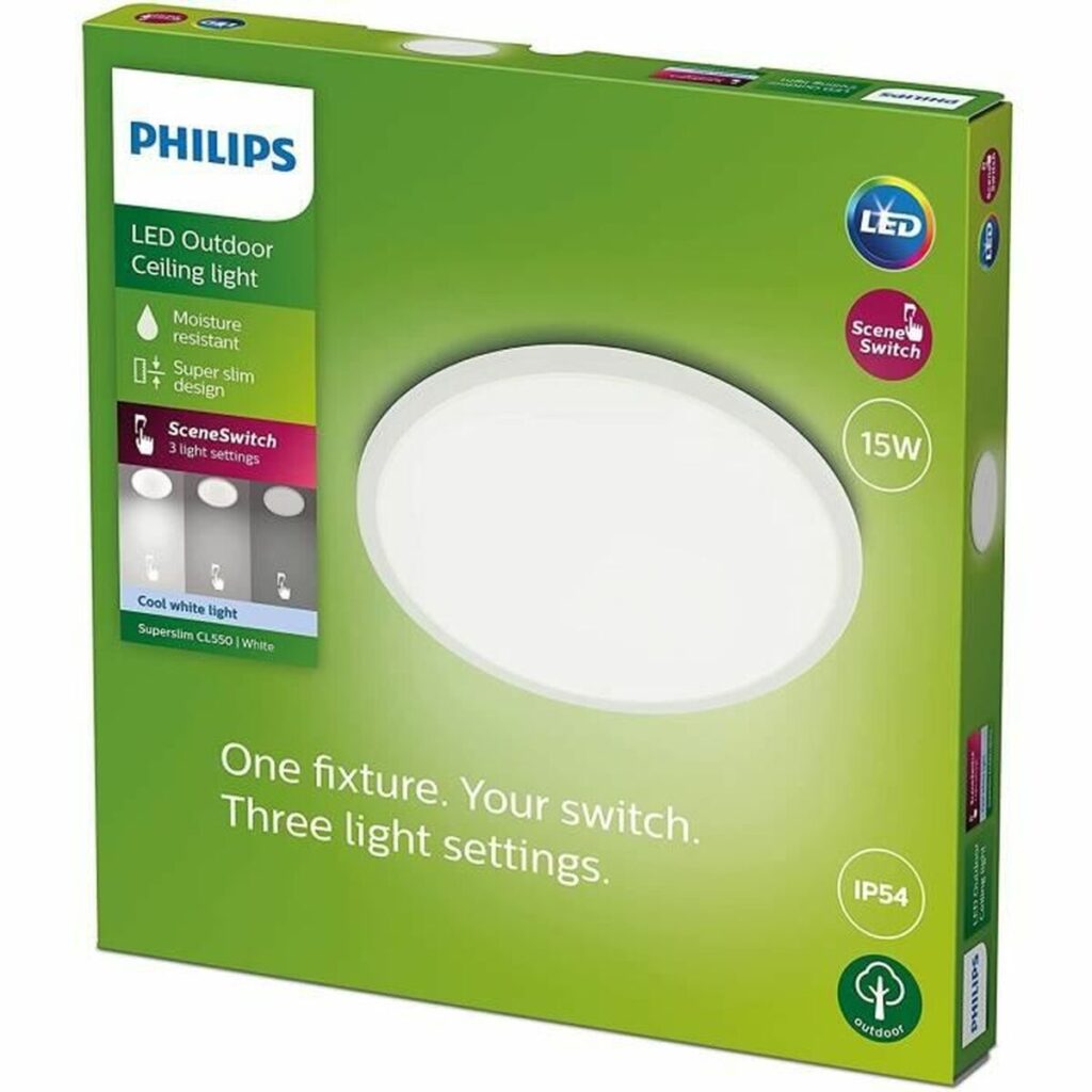 Φωτιστικό Οροφής LED Philips Superslim Λευκό 15 W (4000 K)