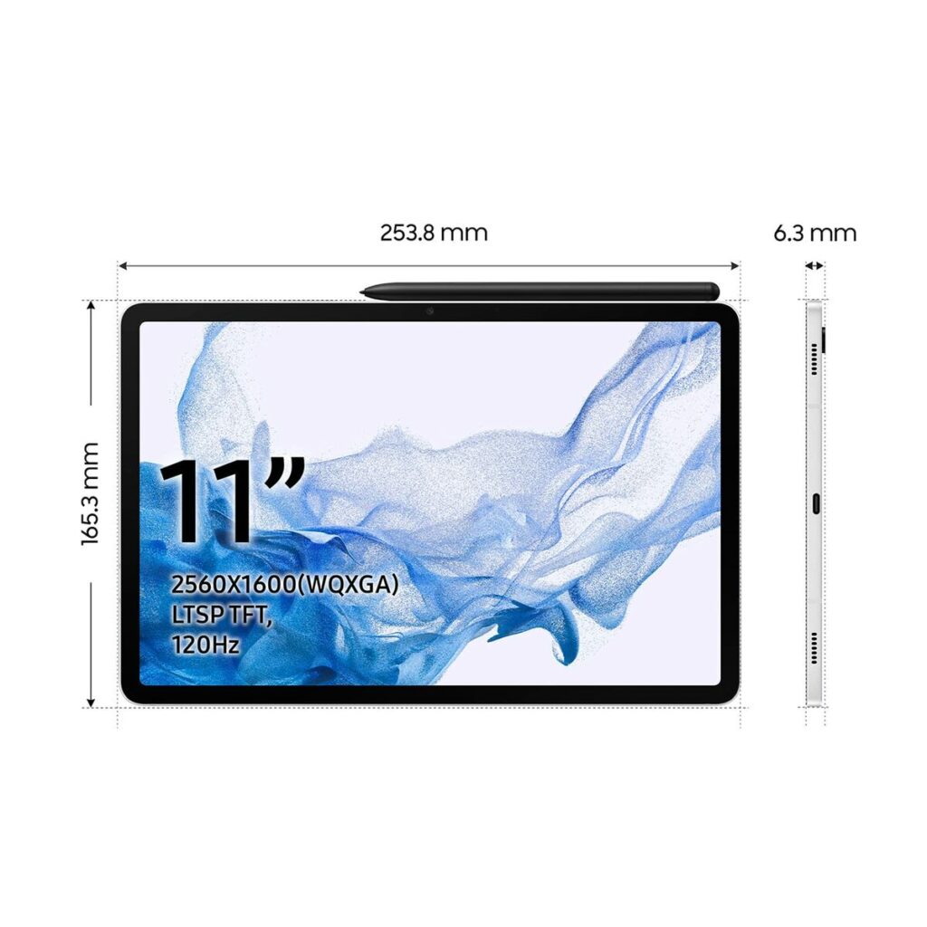 Tablet Samsung Galaxy Tab S8 5G Ασημί 11" 8 GB RAM 256 GB