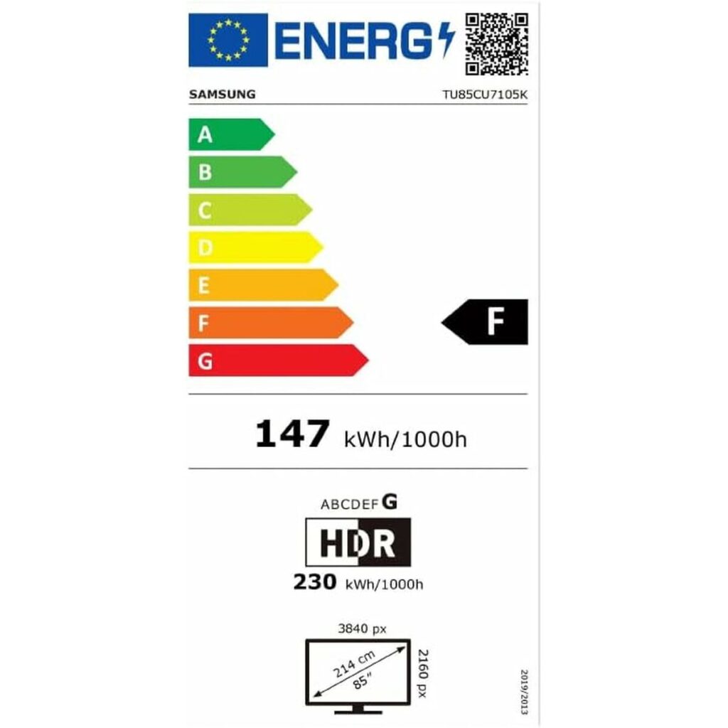 Smart TV Samsung TU85CU7105K 85" 4K Ultra HD LED