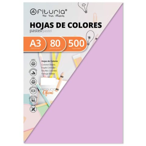 Χαρτί για Εκτύπωση Fabrisa Ανοιχτό Ροζ A3 500 Φύλλα