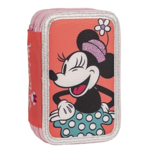 Τριπλή Κσετίνα Minnie Mouse Ροζ 13 x 7
