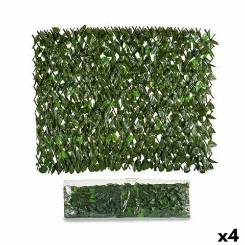 Φράχτης για των Κήπο Φύλλα 1 x 2 m Πράσινο Πλαστική ύλη (4 Μονάδες)