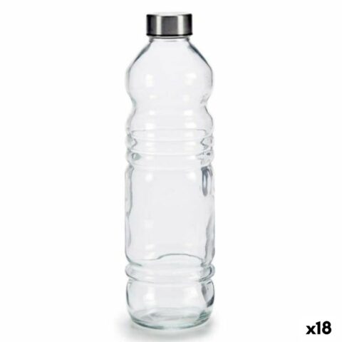 Γυάλινο Mπουκάλι Διαφανές Ασημί Γυαλί 1