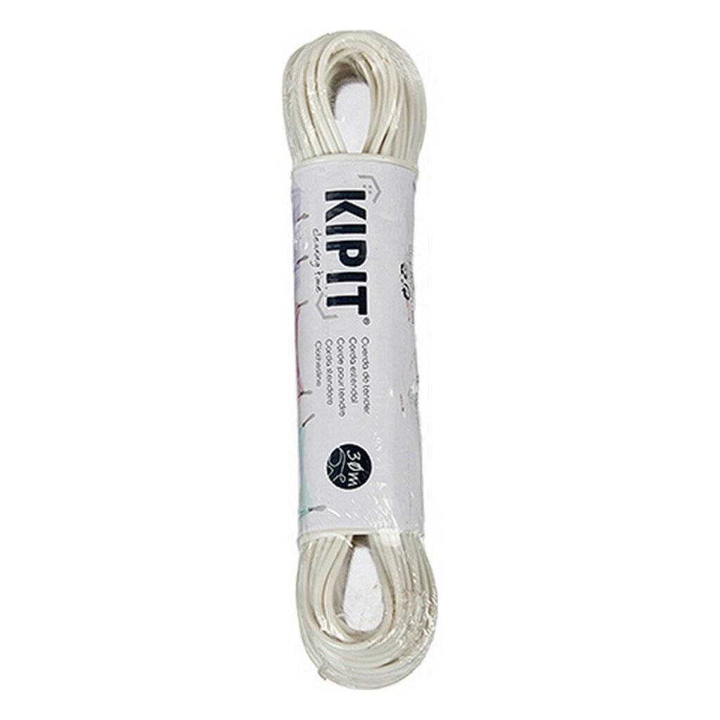 Σχοινί για το Άπλωμα των Ρούχων 30 m Λευκό PVC (12 Μονάδες)