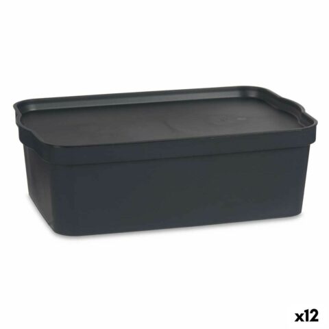 Κουτί αποθήκευσης με Καπάκι Ανθρακί Πλαστική ύλη 14 L 29