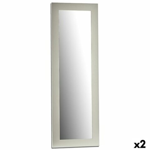 Τοίχο καθρέφτη Λευκό Ξύλο Γυαλί 52