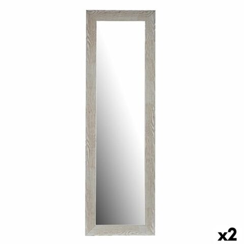 Τοίχο καθρέφτη Λευκό Ξύλο Γυαλί 45
