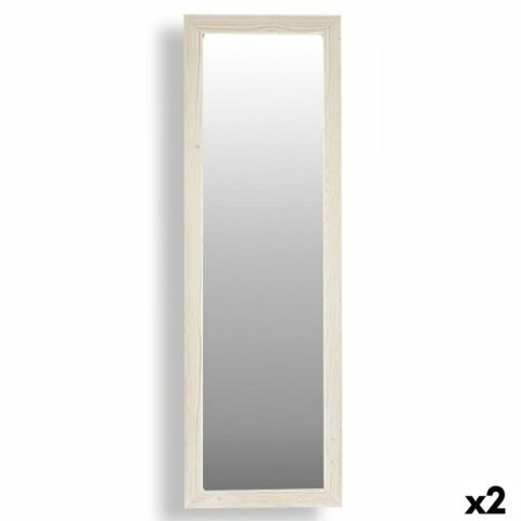 Τοίχο καθρέφτη Canada Λευκό Ξύλο Κρυστάλλινο 48 x 150 x 2 cm (x2)