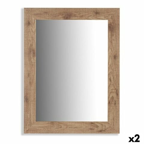Τοίχο καθρέφτη Καφέ Ξύλο Γυαλί 66 x 85 x 2 cm (x2)
