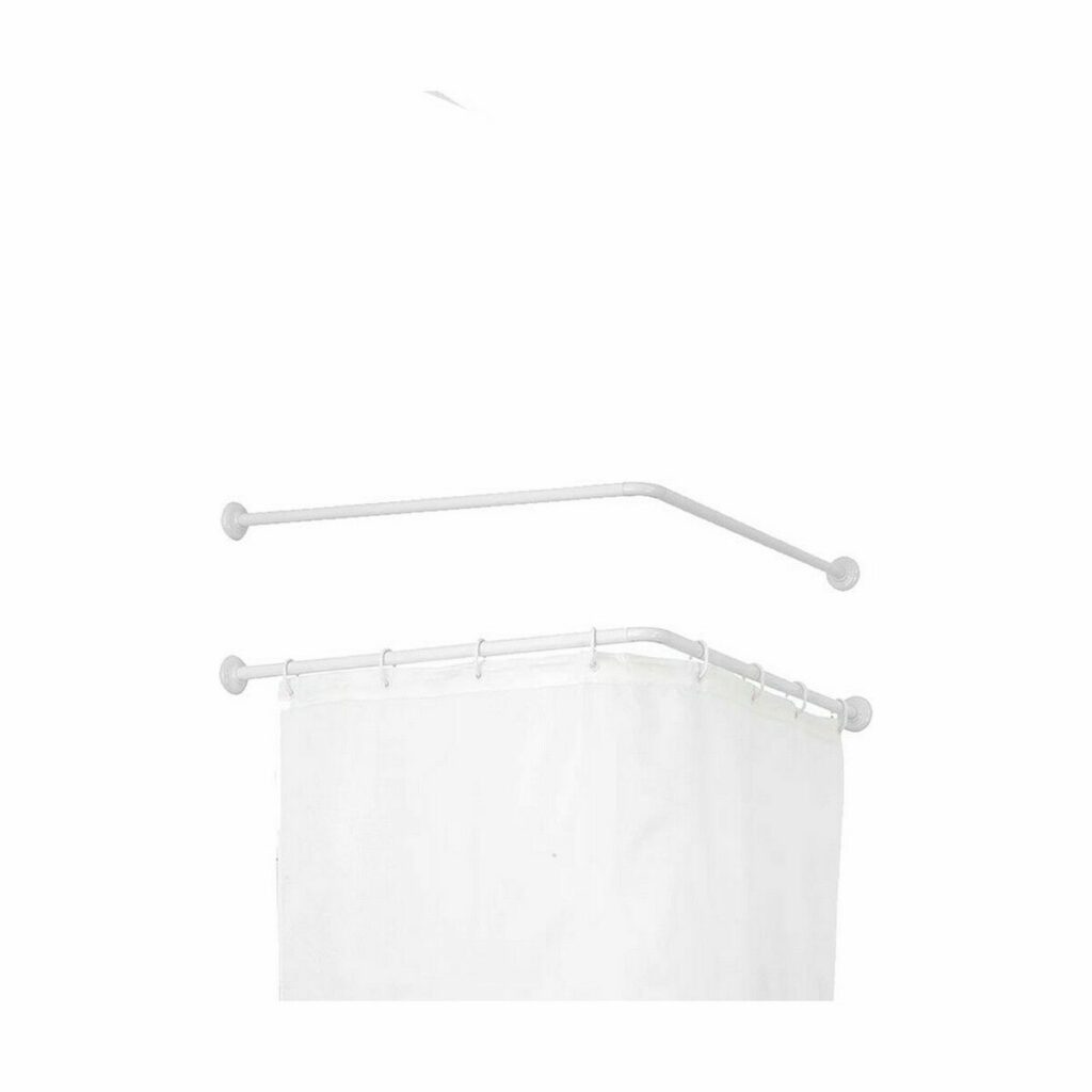 Κουρτινόξυλο Για ντους Λευκό Αλουμίνιο 80 cm (24 Μονάδες)