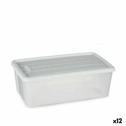 Κουτί αποθήκευσης με Καπάκι Stefanplast Elegance Λευκό Πλαστική ύλη 5 L 19